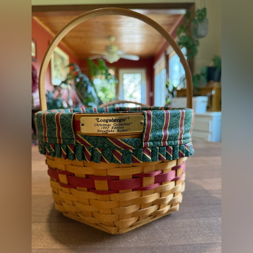Longaberger Christmas Collection 1997 Edition Snowflake Basket